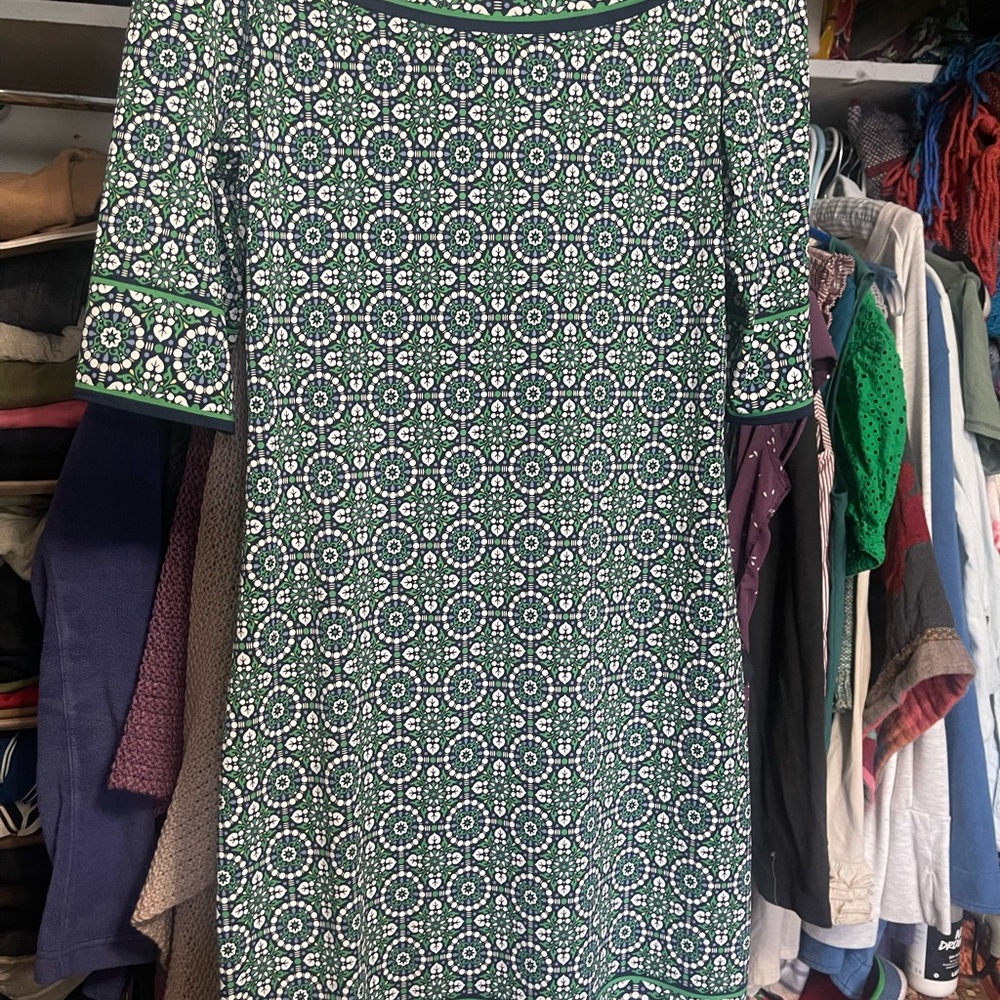 Green Patterned Women's Dress